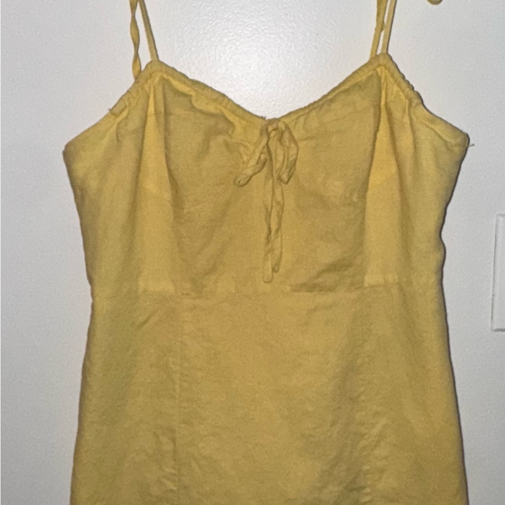 Yellow Spaghetti Strap Top